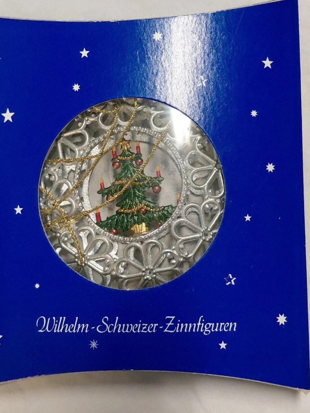 Filigree Hand-Painted Pewter Christmas Tree Ornament Wilhelm Schweizer Bavarian